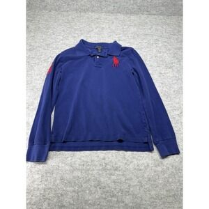 Polo Ralph Lauren Red Big Pony #3 Polo Shirt‎ Long Sleeve Boys Size Large(14-16)
